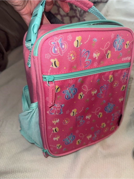 Contigo Other - Contigo Pink Butterfly & Bee Kids Lunch Bag with Aqua Trim